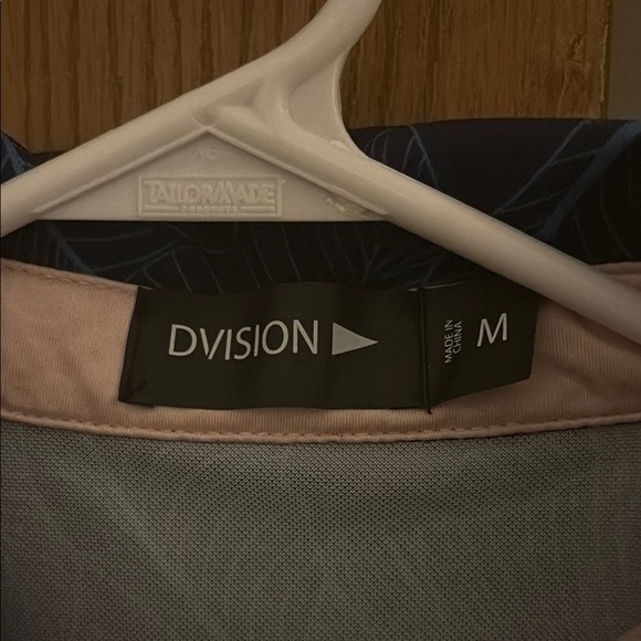 Navy Blue Leaf Print Men's Dress Shirt - Picture 3 of 4